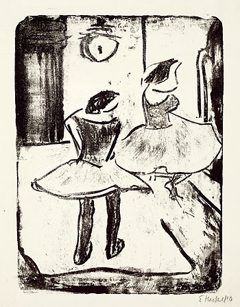Erich Heckel - Tänzerinnen in der Garderobe