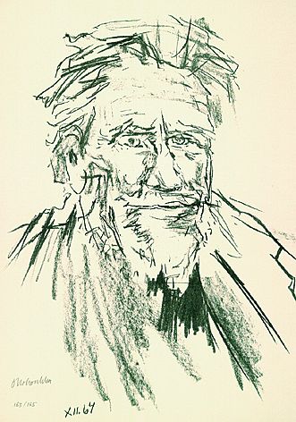 Oskar Kokoschka - Ezra Pound "The Seafarer"