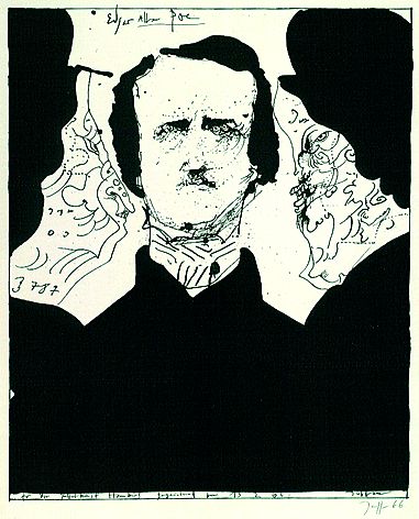 Horst Janssen - 2 Bll.: Edgar Allan Poe. Selbst für Griffelkunst