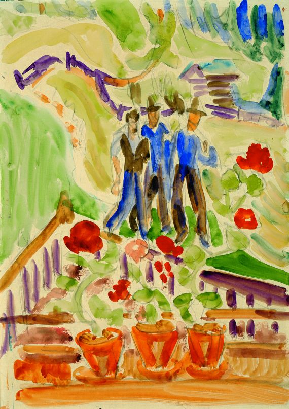 Ernst Ludwig Kirchner - Frühling (Drei Bauern)