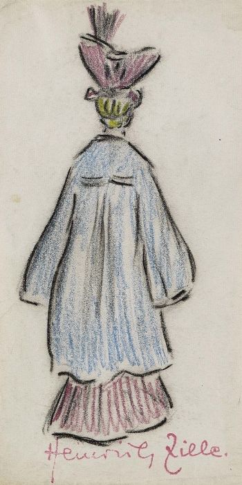 Heinrich Zille - Frau mit Hut