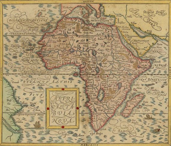 Sebastian Münster - Affricae tabula nova. - Africa, Lybia, Mornelandt, mit allen Königreichen ...