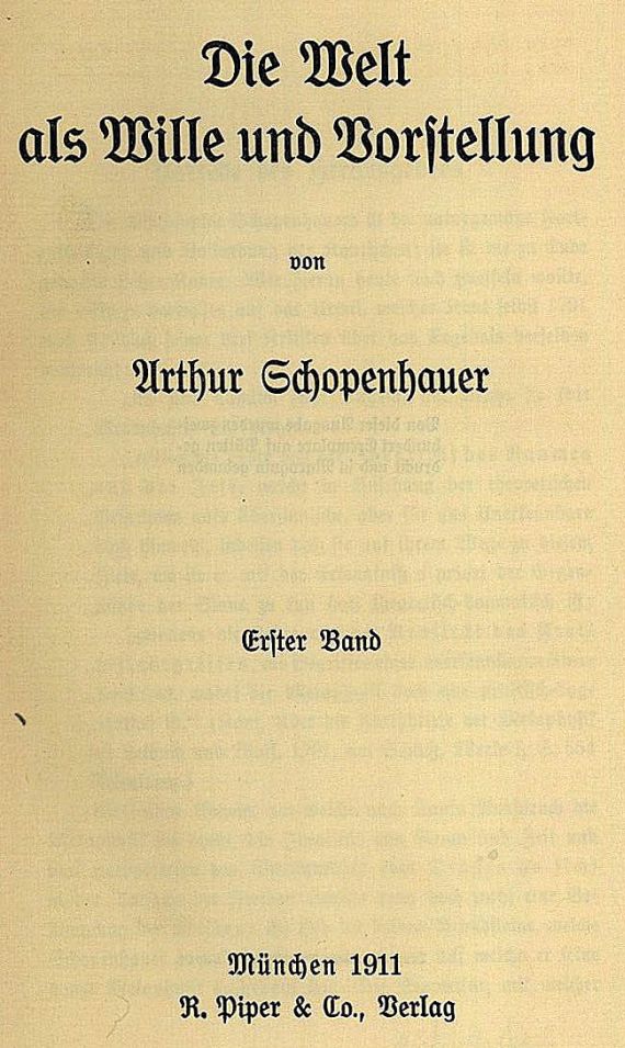 Arthur Schopenhauer - Sämtliche Werke. 1911-1942.