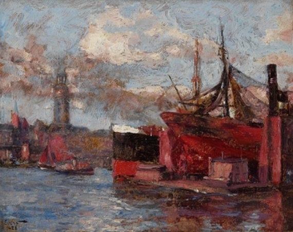 Henning Edens - Ansicht des Hamburger Hafens