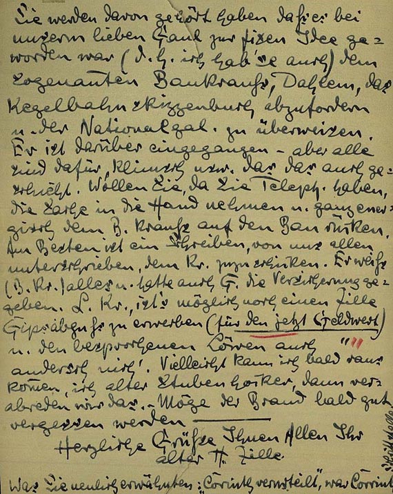 Heinrich Zille - Autograph. An Kraus 10.12.1921 (37)