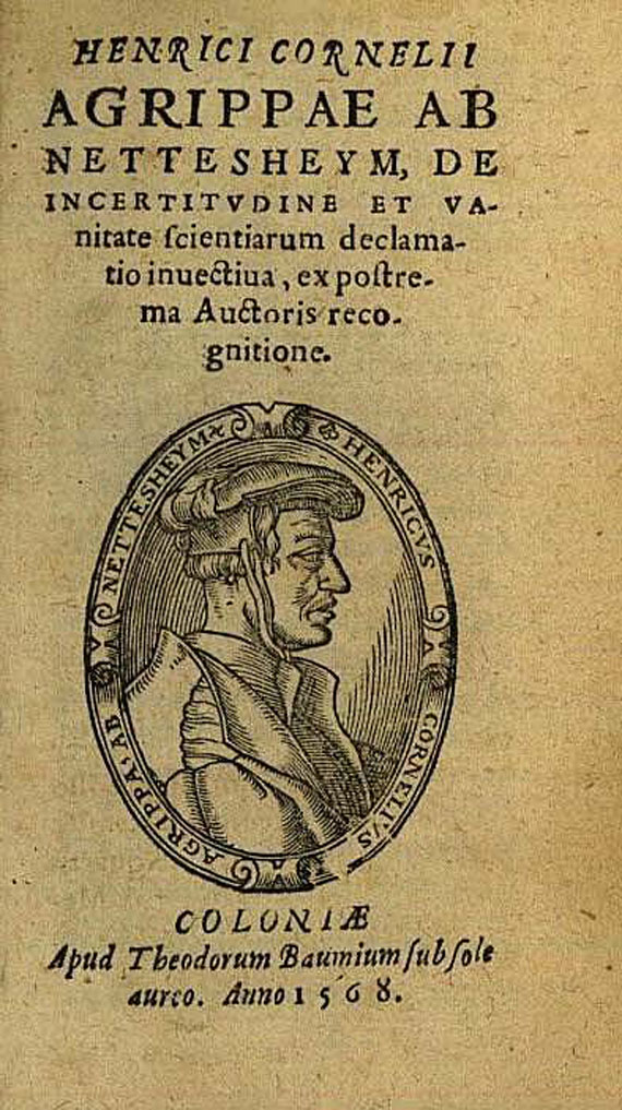 Heinrich Cornelius Agrippa von Nettesheim - De incertitudine. 1568