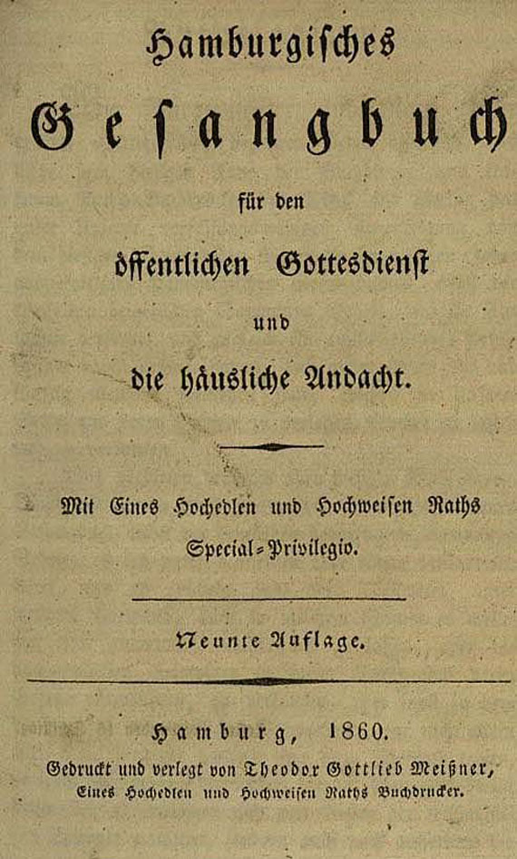   - Konvolut Gesangbücher, 5 Tle. 1775-1860