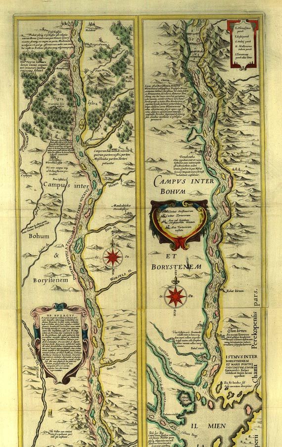  Asien - Karte des Dnjepr.