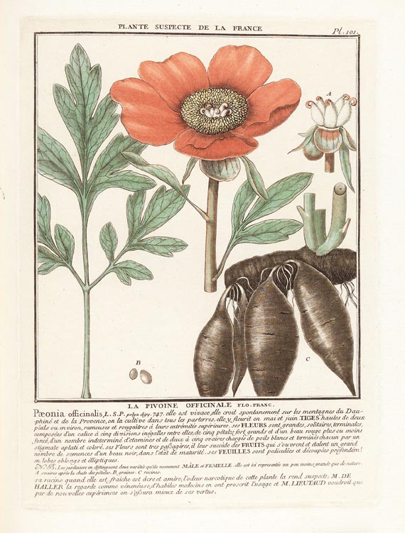 Pierre Bulliard - Histoire des Plantes Vénéneuse 2 Bde.