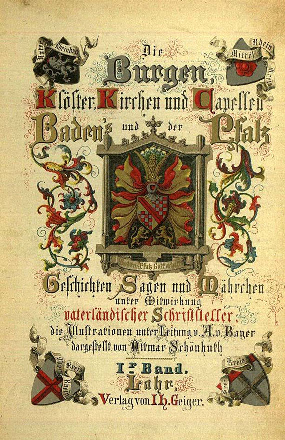 Ottmar Schönhuth - Baden und Pfalz. ca. 1865. 2 Bde.