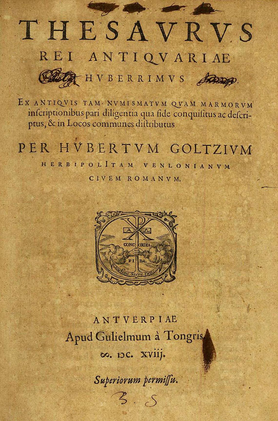 Hubertus Goltzius - Thesaurus rei antiquariae (1618)