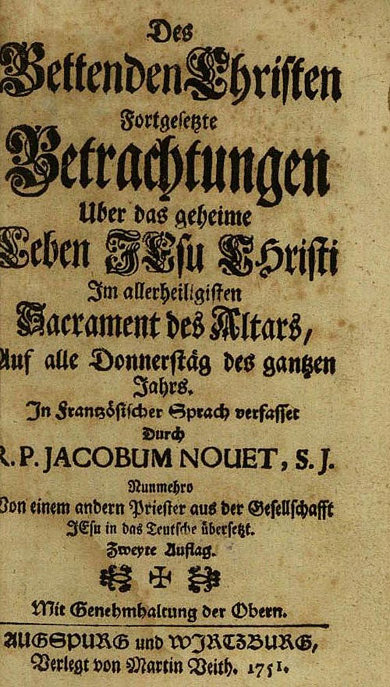 Jacob Nouet - Des betenden Christen. 1751