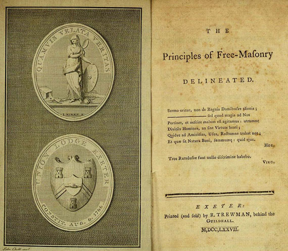  Freimaurer - The principles of Free-Masonry delineated. 1777