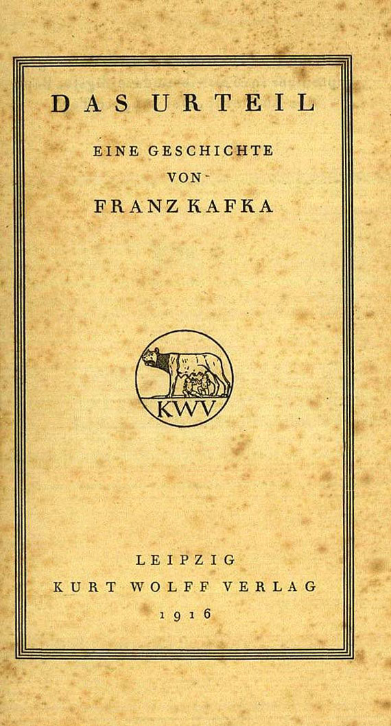 Franz Kafka - Das Urteil. 1916