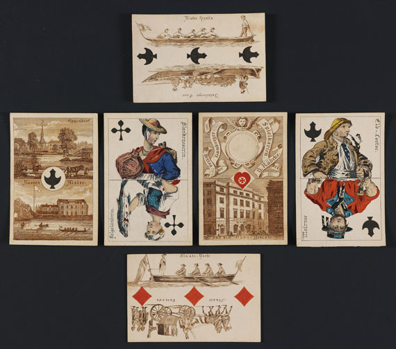 Hamburger Kartenspiel - Hamburger Kartenspiel. Um 1860.