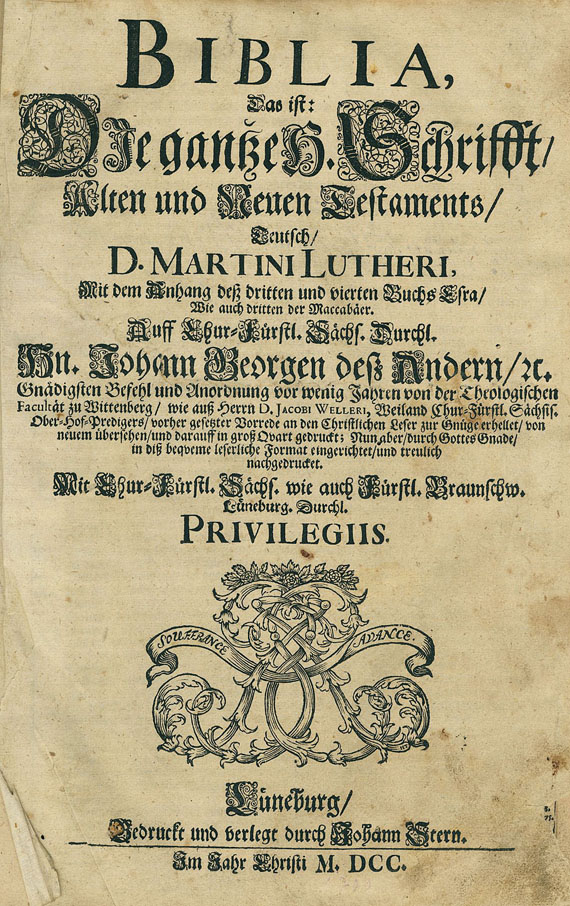   - Biblia germanica. 1700.