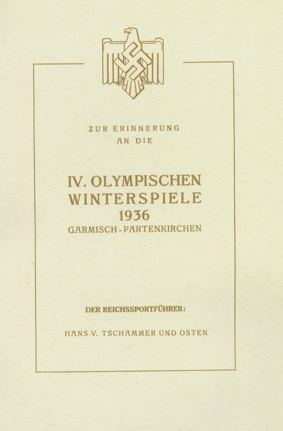  Fotografie - Olympischen Winterspiele. 1936.