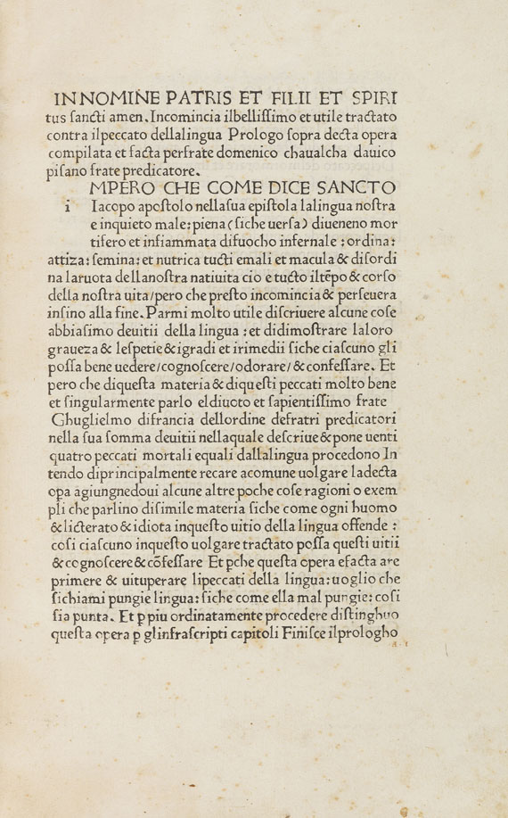 Domenico Cavalca - Pungi lingua. 1476/77.. - Weitere Abbildung