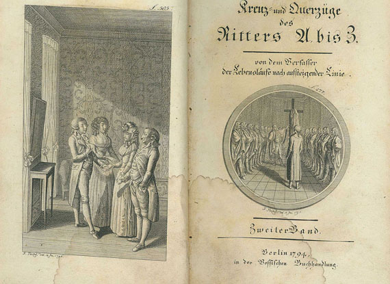 Th. G. von Hippel - Kreuzzüge, Dabei: Bienenkorb und Holberg, zus. 4 Bde. 1793-94.