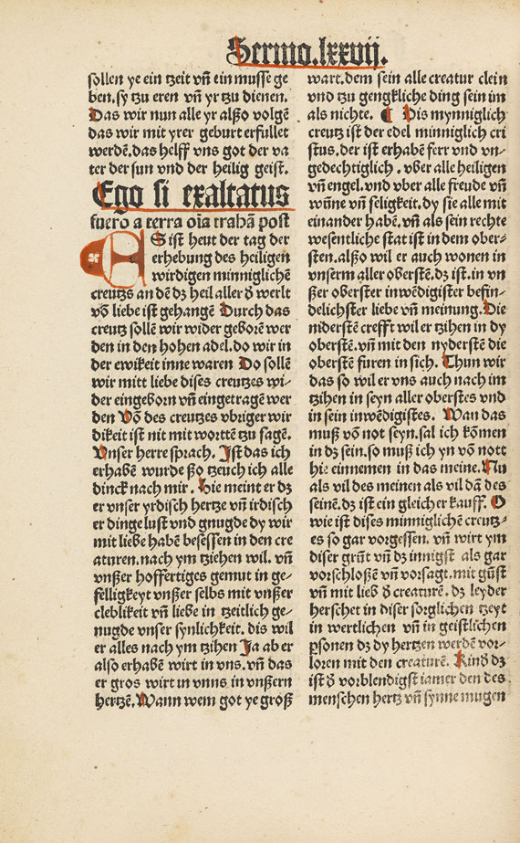 Johannes Tauler - Sermonen und Historia. 1498