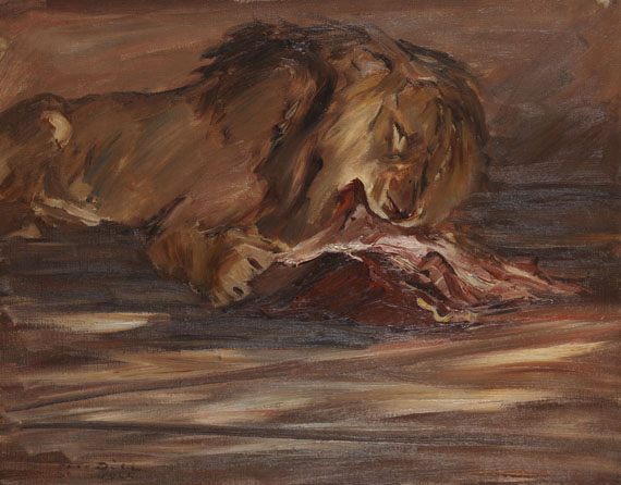 Otto Dill - Löwe beim Mahl