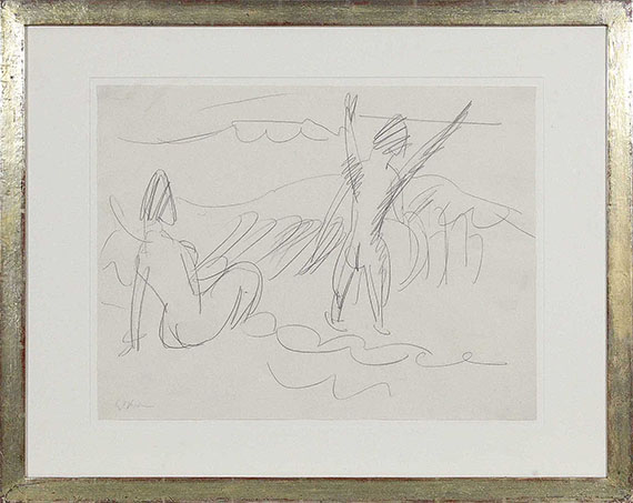 Ernst Ludwig Kirchner - Badende in Wellen - Rahmenbild