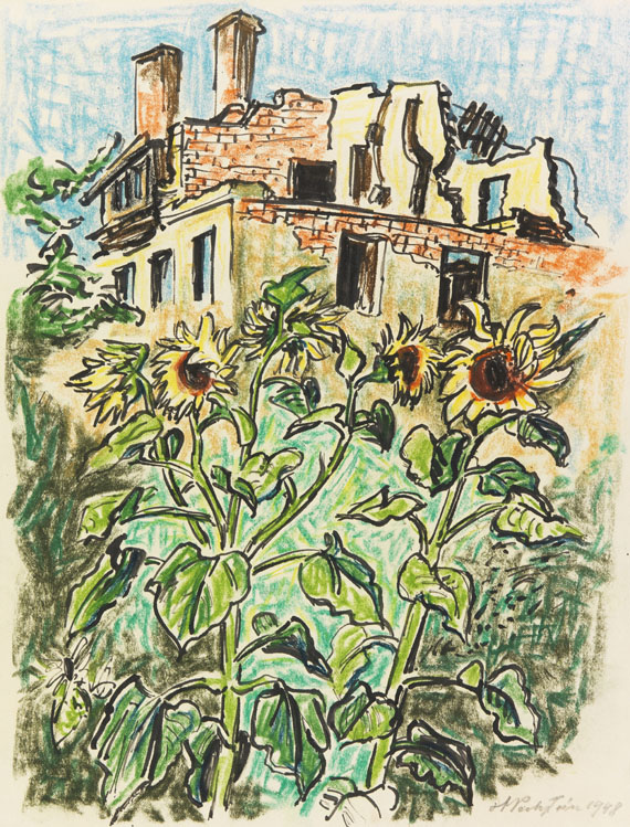 Hermann Max Pechstein - Sonnenblumen im Garten