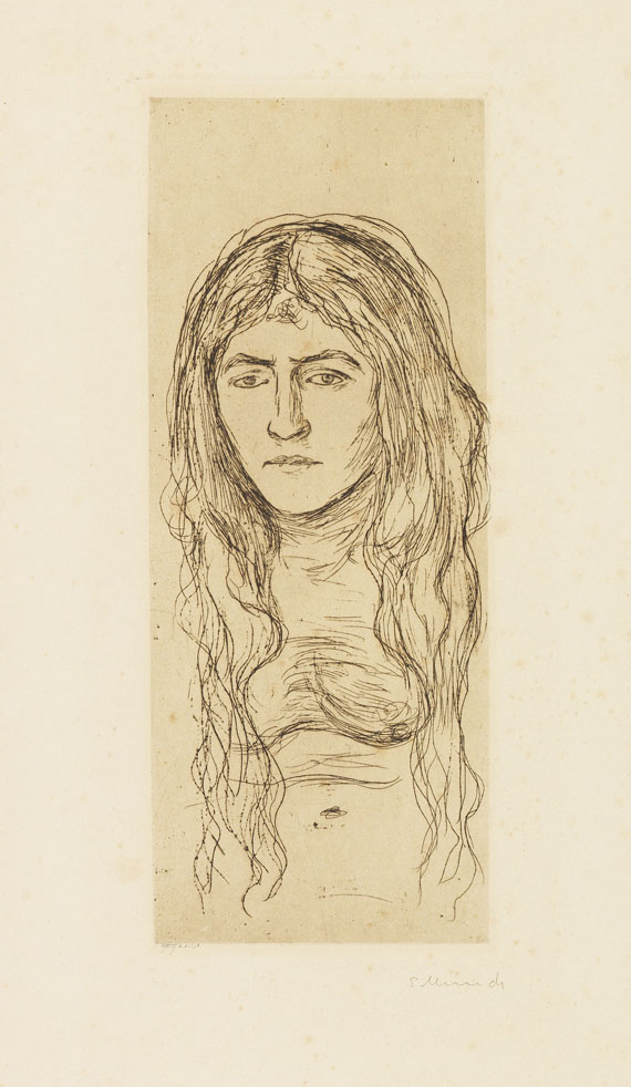 Edvard Munch - Weib mit langem Haar
