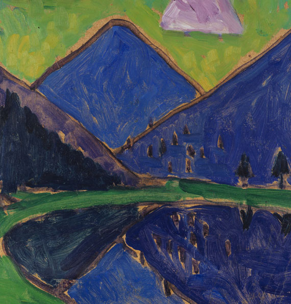 Gabriele Münter - Blick aufs Murnauer Moos (Blaue Berge)